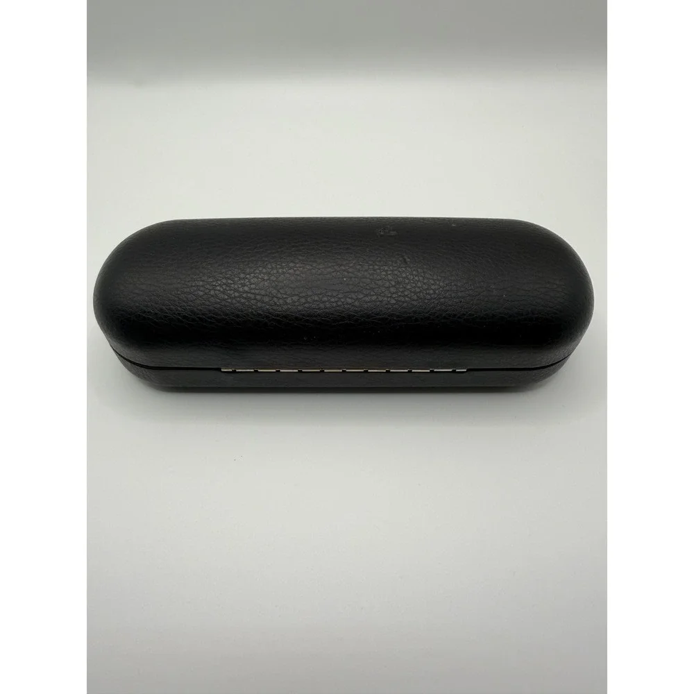 Oakley Black Hard Shell Eyeglass Case Textured Faux Leather Clamshell Protective